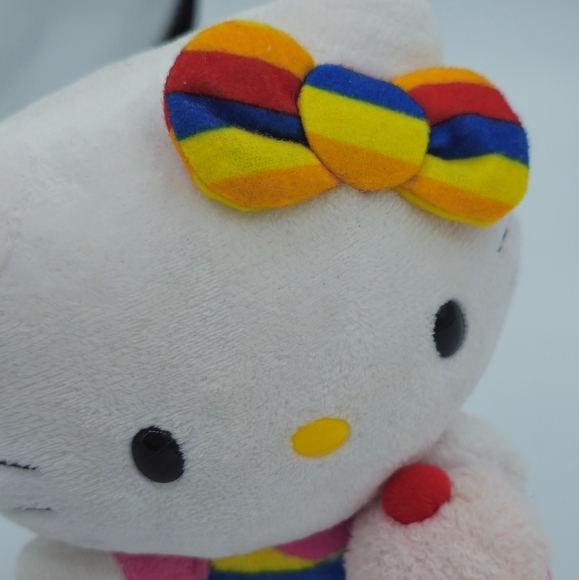 Hello Kitty Cupcake Rainbow Stripes Plush - Picture 2 of 7